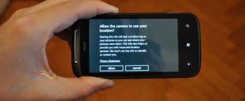 WP7攝像機位置信息通知